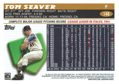 2025 Topps Archives Tom Seaver #148 New York Mets