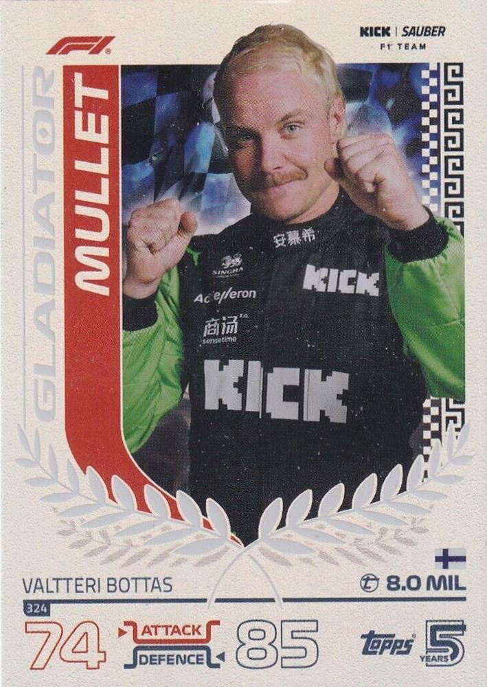 2024 Topps Turbo Attax F1 Valtteri Bottas F1G FOIL #324 Stake F1 Team KICK Sauber