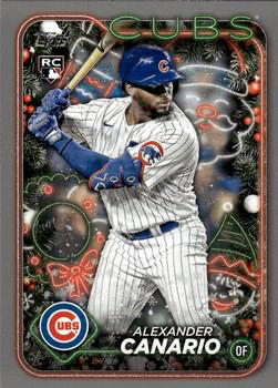 2024 Topps Holiday Silver Glitter Alexander Canario RC Chicago Cubs #H86