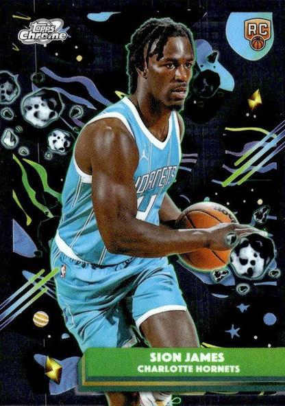 2025 Topps Chrome Cosmic Sion James RC #156 Charlotte Hornets