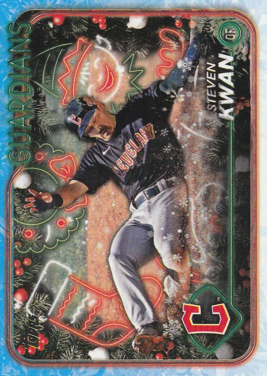 2024 Topps Holiday Steven Kwan Cleveland Guardians #H159
