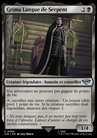 2023 Magic MTG Le Seigneur des Anneaux Grima Langue de Serpent LTR #88