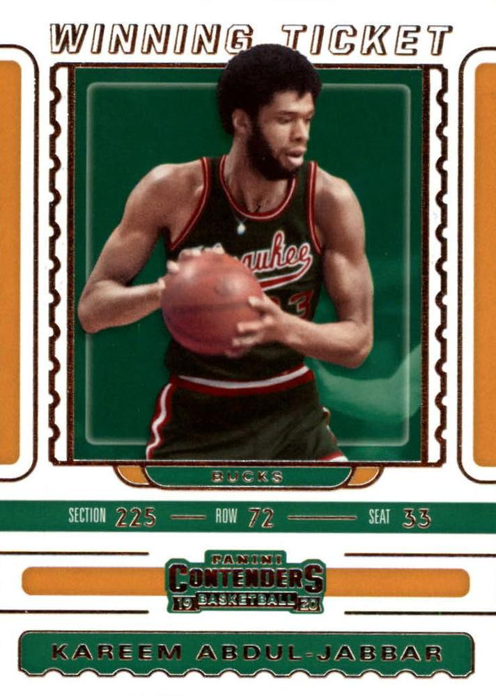 2019 Panini Contenders Winning Ticket Kareem Abdul-Jabbar #11 Milwaukee Bucks