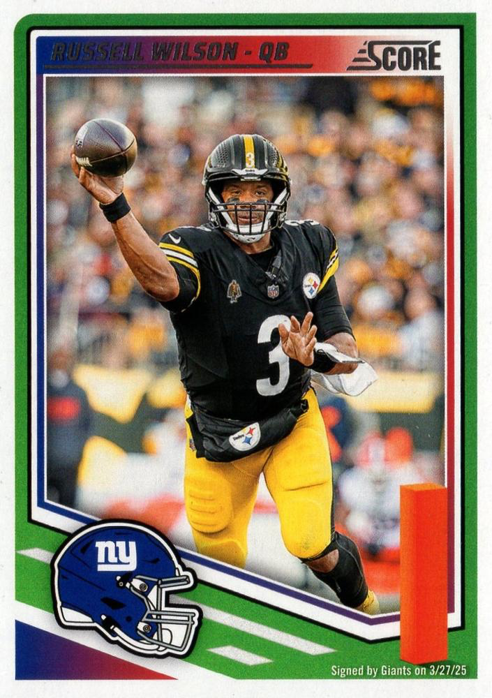 2025 Panini Score Russell Wilson #30 New York Giants