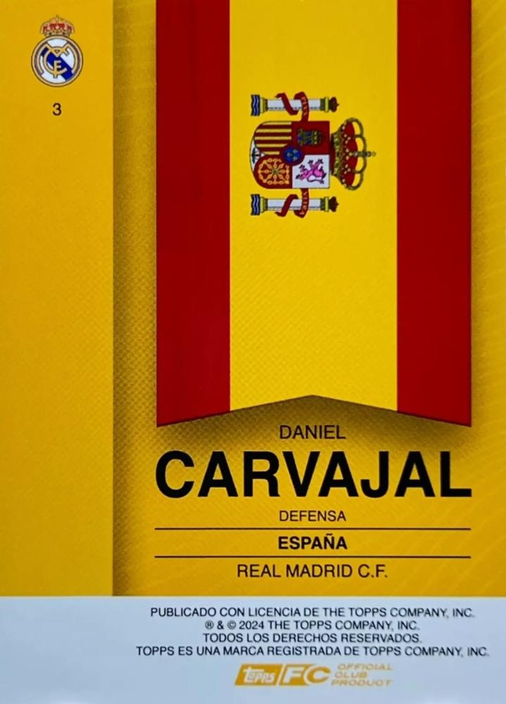 2024 Topps Real Madrid Fan Set Daniel Carvajal #3 Real Madrid CF