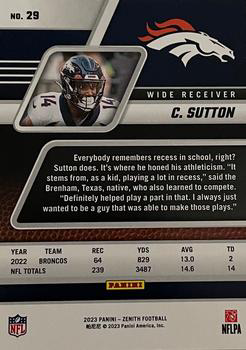 2023 Panini Zenith Courtland Sutton #29 Denver Broncos