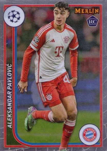 2023 Topps Merlin Chrome UCC Aleksandar Pavlovic RC #42 FC Bayern Munchen