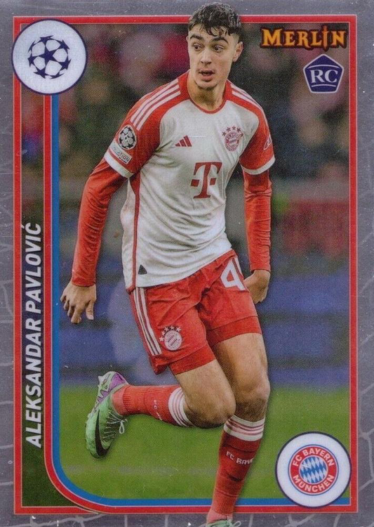 2023 Topps Merlin Chrome UCC Aleksandar Pavlovic RC #42 FC Bayern Munchen