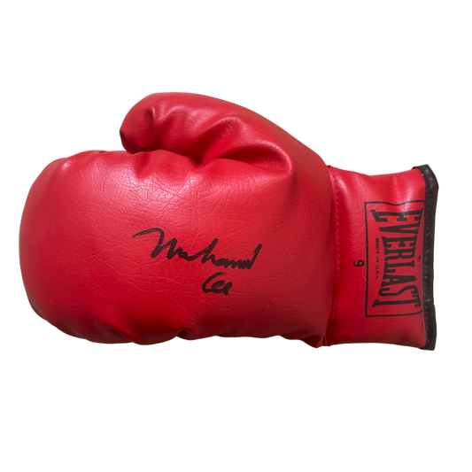 Gant de boxe Everlast rouge signé par Mohamed Ali (PSA)