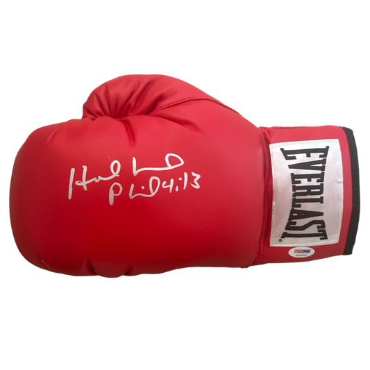 Gant de boxe Everlast rouge signé par Evander Holyfield (PSA)