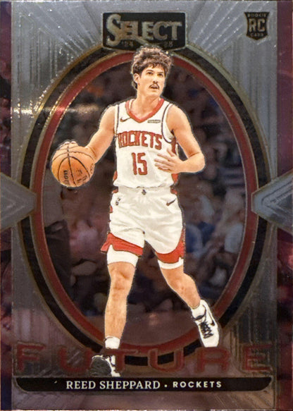2024 Panini Select Select Future RC Reed Sheppard #6 Houston Rockets
