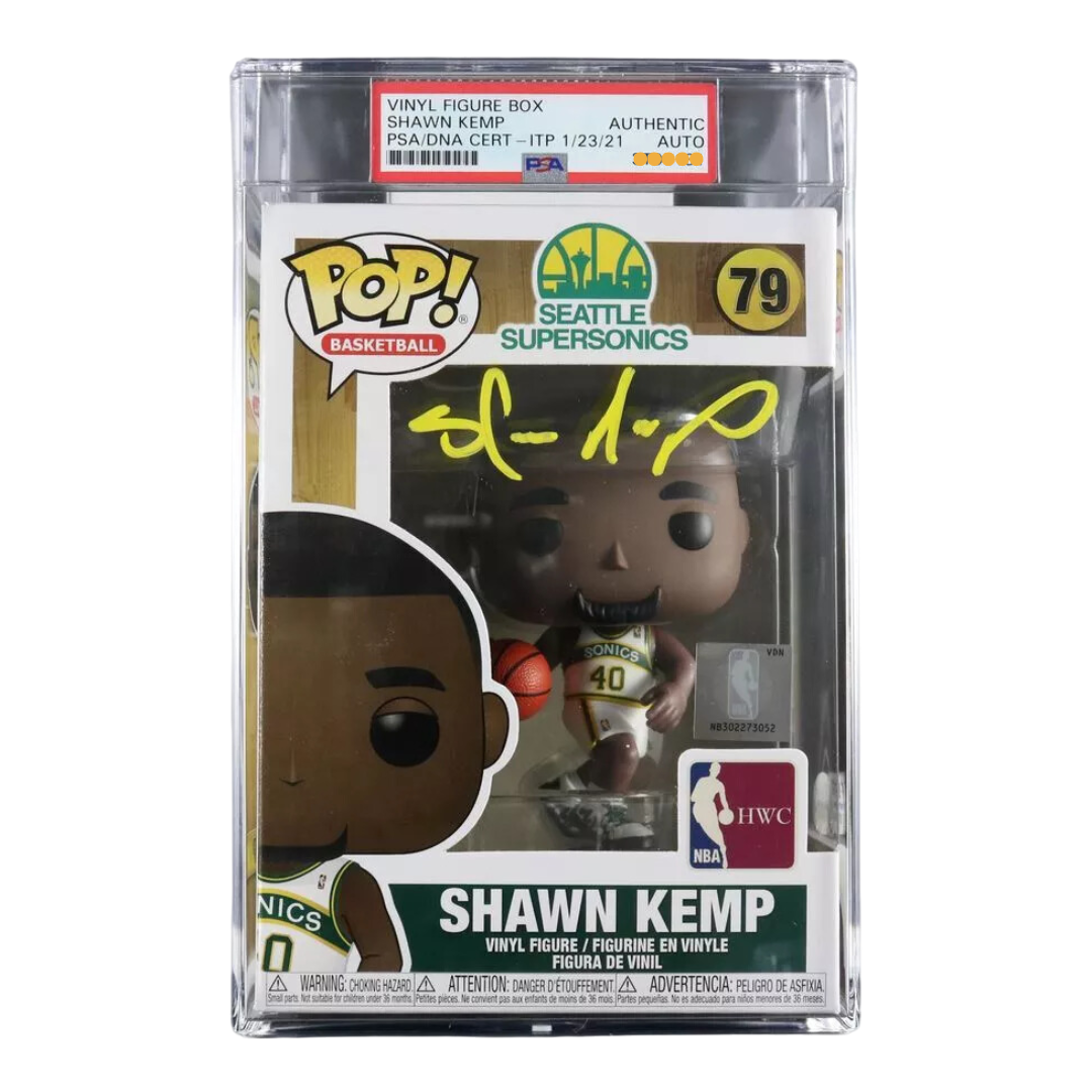 Funko Pop NBA signé par Shawn Kemp sous capsule (PSA)