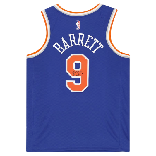 New York Knicks Nike Swingman Jersey signed by RJ Barrett (Fanatics)