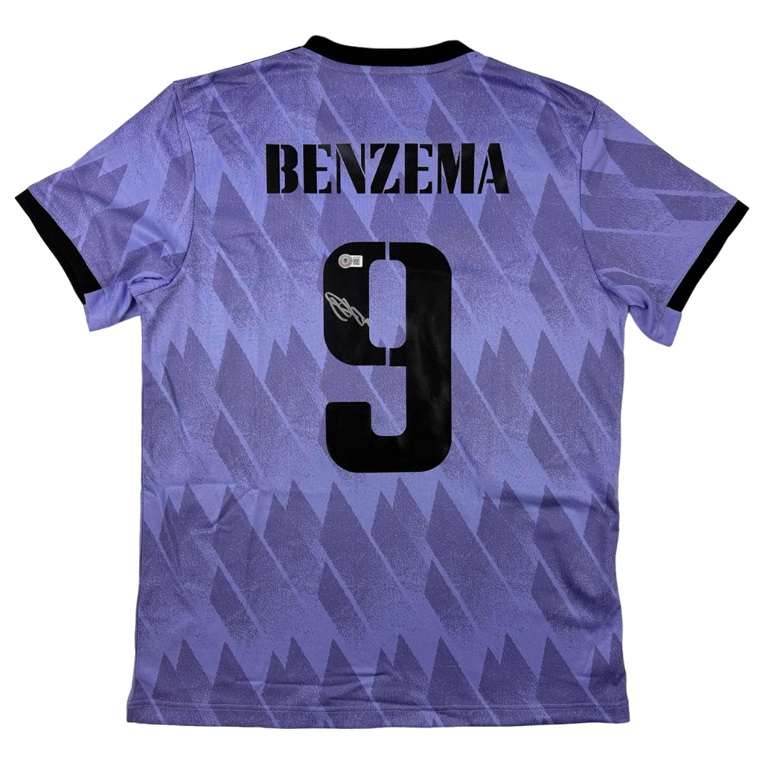 Maillot Réal de Madrid signé par Benzema (Beckett)