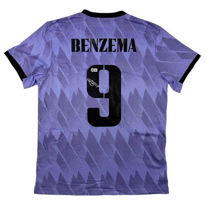 Maillot Réal de Madrid signé par Benzema (Beckett)