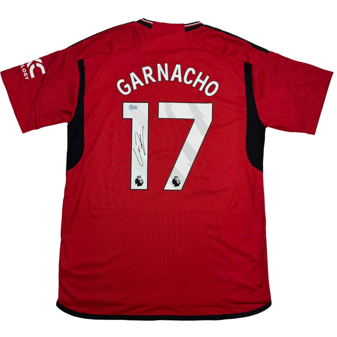 Maillot Manchester United signé par Alejandro Garnacho (Beckett)