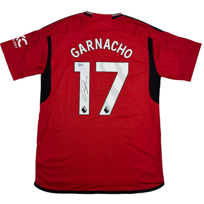 Maillot Manchester United signé par Alejandro Garnacho (Beckett)