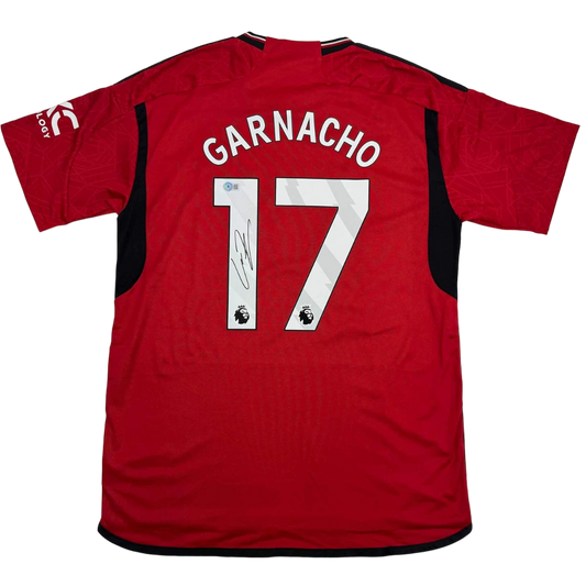 Maillot Manchester United signé par Alejandro Garnacho (Beckett)