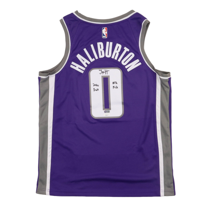 Nike Swingman Sacramento Kings Jersey signed by Tyrese Haliburton (JSA)