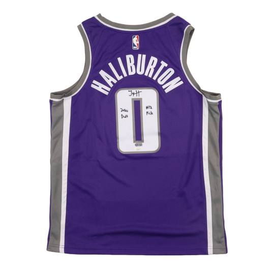 Maillot NBA Nike Swingman Sacramento Kings signé par Tyrese Haliburton (JSA)