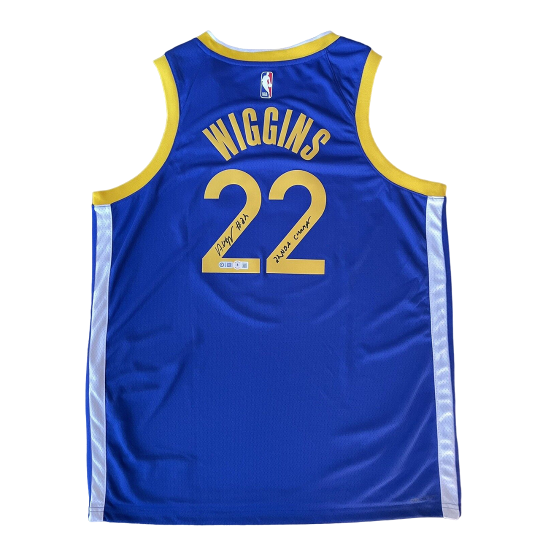 Golden State Warriors Nike Swingman Jersey Signed by Andrew Wiggins (JSA)