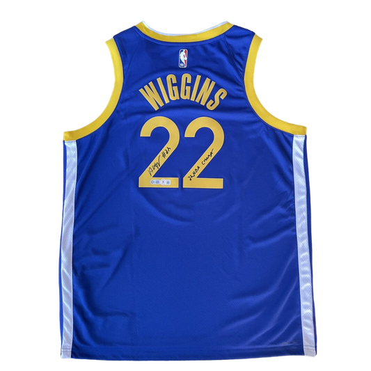 Golden State Warriors Nike Swingman Jersey Signed by Andrew Wiggins (JSA)