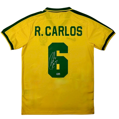 Maillot Brésil signé par Roberto Carlos (Beckett)