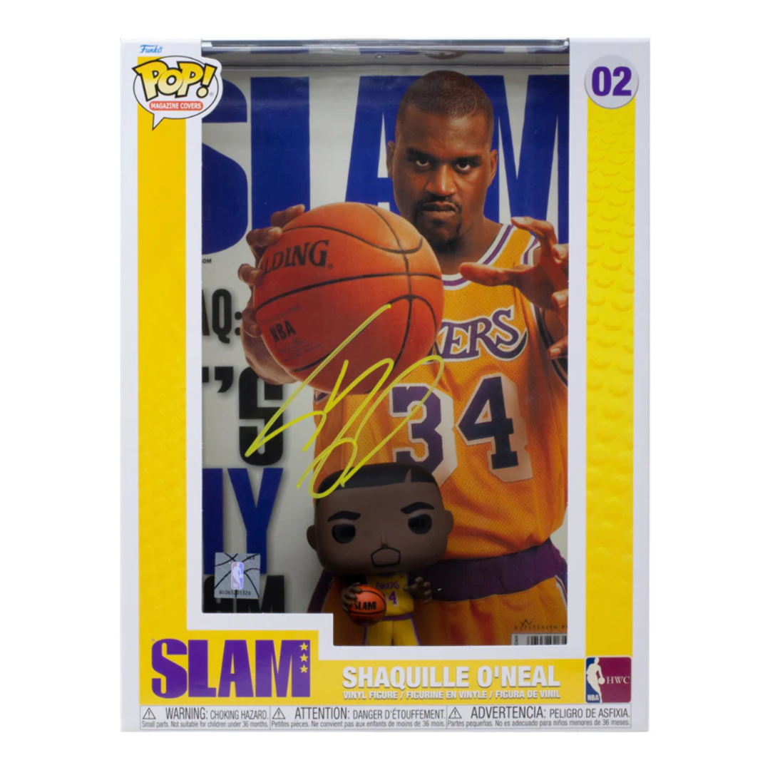 Funko Pop SLAM signed by Shaquille O'Neal (JSA)